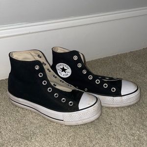black platform converse